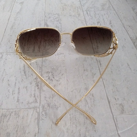 New Women's Polarized Luxury Square Oversized Sunglasses - Picture 8 of 9